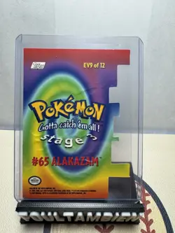 2000 Topps Pokemon TV Animation Series 2 #65 Alakazam Die Cut Card EV9 of 12 - Image 2
