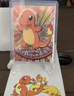 CHARMANDER #04 2000 TOPPS CHROME SERIES 1 HOLO FOIL POKEMON TV ANIMATION CARDS - Image 1
