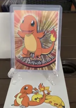 CHARMANDER #04 2000 TOPPS CHROME SERIES 1 HOLO FOIL POKEMON TV ANIMATION CARDS - Image 2