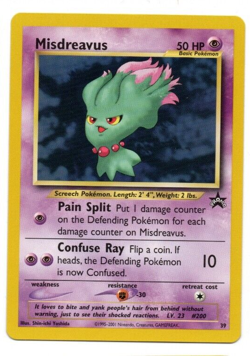 Misdreavus Black Star Promo #39 WOTC Pokemon TCG Card - Mint Condition - Image 1