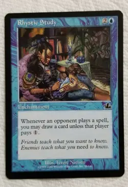 Rhystic Study Enhancement English Prophecy MTG Magic The Gathering #45/143 - Image 1