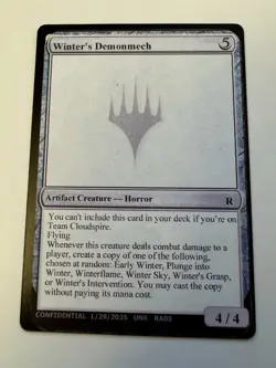 Winter’s Demonmech MagicCon Chicago 2025 Unknown Event Playtest MTG Magic Gavin - Image 1
