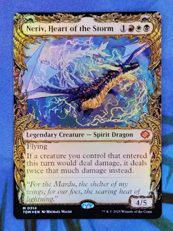 1x FOIL SHOWCASE Neriv, Heart of the Storm, NM, TDM, Magic: the Gathering, MtG - Image 1