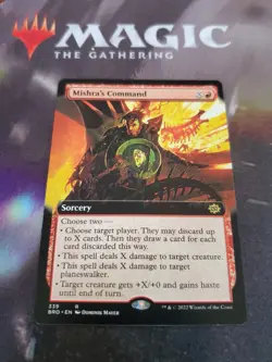 Mtg. 2x Mishra's Command. Extended Art. The Brothers' War. Pack Fresh - Image 1