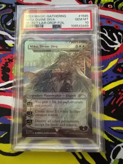 2024 MTG SECRET LAIR DROP FOIL #1585 MIKU, DIVINE DIVA PSA 10 - Image 1