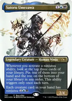 Satoru Umezawa - Foil Extended Art Buy-a-Box Promo Kamigawa: Neon Dynasty LP MTG - Image 1
