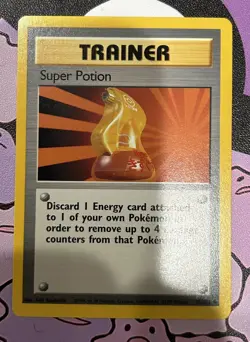 Pokemon TCG Base Set TRAINER - SUPER POTION 090/102 (1999) - Image 1