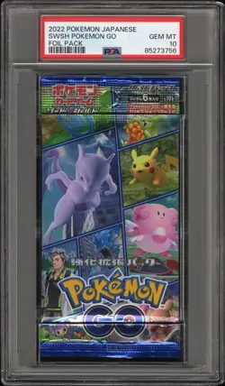 2022 Pokemon Japanese Sword & Shield Pokemon Go Foil / Booster Pack PSA 10 - Image 1