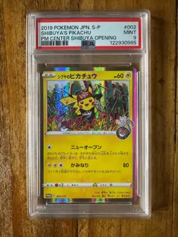 POKEMON TCG - POKEMON CENTER SHIBUYA OPENING - SHIBUYA'S PIKACHU 002/S-P - PSA 9 - Image 1