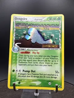 POKEMON TCG QUAGSIRE 21/101 EX DRAGON FRONTIERS RARE STAMPED REVERSE FOIL - Image 3