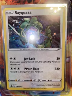 Pokemon Rayquaza SWSH029 Sword & Shield Cosmos Holo Black Star Promo NM - Image 1