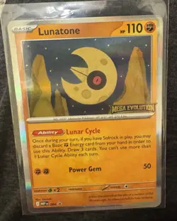 Lunatone Mega Evolution Stamped Build and Battle Promo 004 Pokemon IN HAND NEW - Image 1