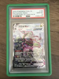 Pokemon TCG S-Chinese Rayquaza VMAX 165/132 CS4bC HR Alt Art Sword Shield PSA 10 - Image 1