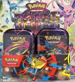 Pokemon Mega Evolutions Mini Tins Set Of 10 w/Display Case - Image 1
