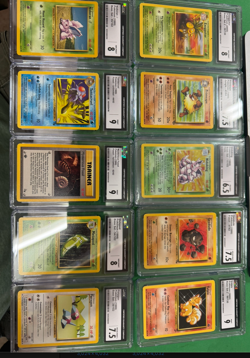 Lot of 10 Graded Pokemon CGC 1999 FOSSIL, BASE SET, BASE SET 2 VINTAGE LOT#69 - Image 1