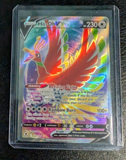 Ho-Oh V 187/195 Silver Tempest Full Art Ultra Rare Holo Pokemon Card NM - Image 1