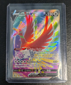 Ho-Oh V 187/195 Silver Tempest Full Art Ultra Rare Holo Pokemon Card NM - Image 2