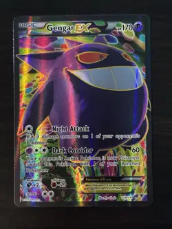 Pokemon Gengar EX Full Art Holo Card 114/119 XY-Phantom Forces FA Rare NM-GEM - Image 1