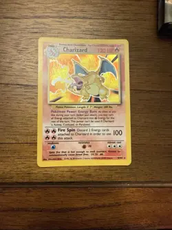 Pokemon Base Set Charizard Holo Card #4/102 Near Mint, Excellent Centering - Image 1