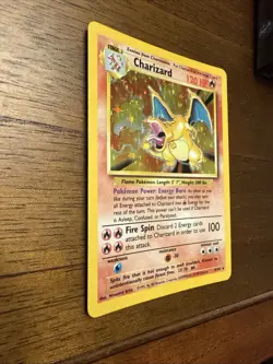 Pokemon Base Set Charizard Holo Card #4/102 Near Mint, Excellent Centering - Image 3