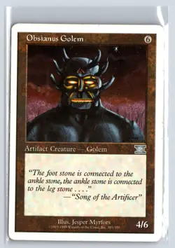 (6X) Obsianus Golem Sixth Edition Uncommon - MTG Magic the Gathering Card - Image 1