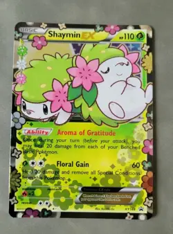 Pokemon Card - 2016 Black Star Promo XY Shaymin EX #XY148 Generations NM - Image 1