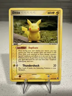 Pokemon TCG Ditto (Pikachu) EX Delta Species Card 63/113 (NM/LP) - Image 1