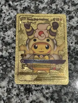 Pokemon Gold Foil Fan Art Card Lot-Charizard, Blastoise, Pikachu - Image 2