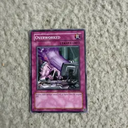 Yu-Gi-Oh! Trading Card TCG Game Overworked Trap Card - Image 1