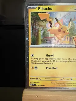 PIKACHU - 018/091 Trick Or Trade 2024 - Cosmos Holo - Pokemon TCG Card - Image 2