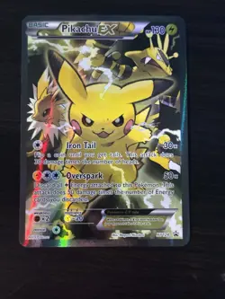 Pokemon Pikachu EX XY124 Promo Card Minus Lightly Played MP+/-LP CLEAN #2 - Image 1