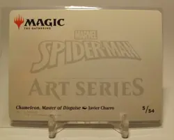 Chameleon, Master of Disguise MTG Marvel's Spider-Man Art Card #5/54 Gold Stamp - Image 2