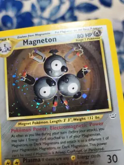 LP Pokemon TCG Magneton Neo Revelation Holo Card 10/64 Unlimited Rare - Image 3