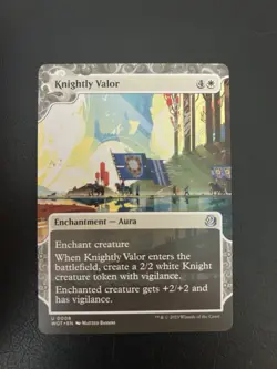 Knightly Valor - MTG Wilds of Eldraine: Enchanting Tales Uncommon 08 - Image 1