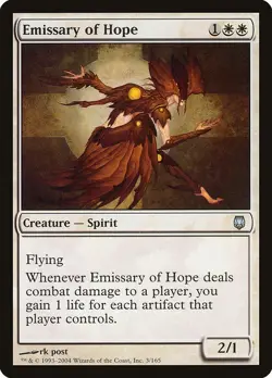 Emissary of Hope 2x FOIL DST MTG Darksteel Uncommon MINT white - Image 1