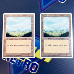 Magic the Gathering MTG 4th Edition Basic Land Plains x2 MP - Image 1