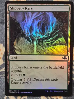 Slippery Karst FOIL (256) Dominaria Remastered MTG Magic - Image 1
