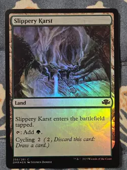 Slippery Karst FOIL (256) Dominaria Remastered MTG Magic - Image 2