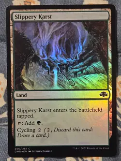 Slippery Karst FOIL (256) Dominaria Remastered MTG Magic - Image 3