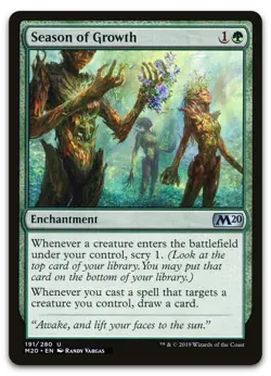 Season of Growth #191 (NM) Core Set 2020 M20 Magic MTG - Image 1