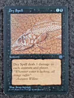 DRY SPELL Blue Ink Misprint MTG Honelands Magic the Gathering....(DS3D1K9) - Image 1