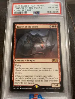 PSA 10 Terror of the Peaks 164/274 MTG Core Set 2021 Gem Mint - Image 1