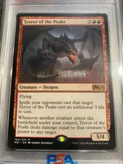 PSA 10 Terror of the Peaks 164/274 MTG Core Set 2021 Gem Mint - Image 2