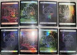 Magic MTG Marvel Spiderman Spider-man Lot Of 8 Lands *FOIL* Cards - Image 1