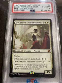PSA 10 Elesh Norn, Grand Cenobite, English Mystery Booster MTG PSA 10 Gem Mint - Image 1