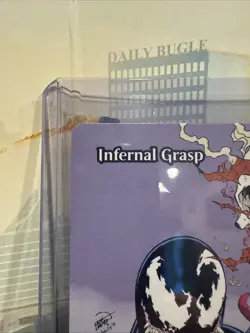 MTG Marvel Spider-Man Infernal Grasp Venom Variant #018 Rare Alt Art - Image 2