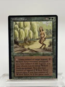 Willow Satyr Legends Very Good Magic The Gathering Mtg 1994 MP - Image 1