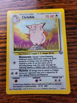 Clefable 1/64 Jungle Set 1999 Holofoil Rare Holo Pokemon Card LP! - Image 1