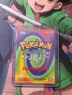 Charizard #06 E6 of 12 Topps 1999 Black Logo Pokemon Trading Cards - Image 2