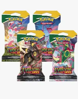 Pokemon Evolving Skies Sleeved Booster Pack Complete Full Art Set - Image 1